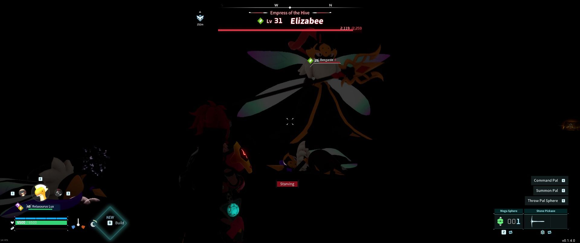 A picture of Alpha Boss Elizabee in Palworld sleeping.