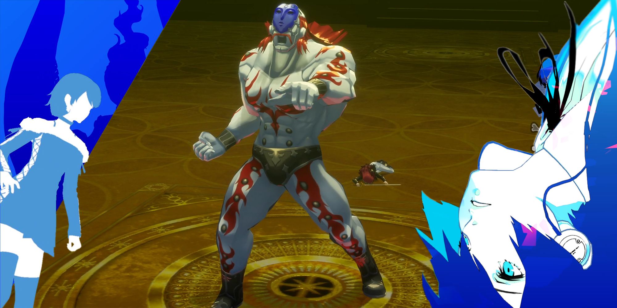 A picture of Persona 3 Reload showing Invigorated Gigas in battle