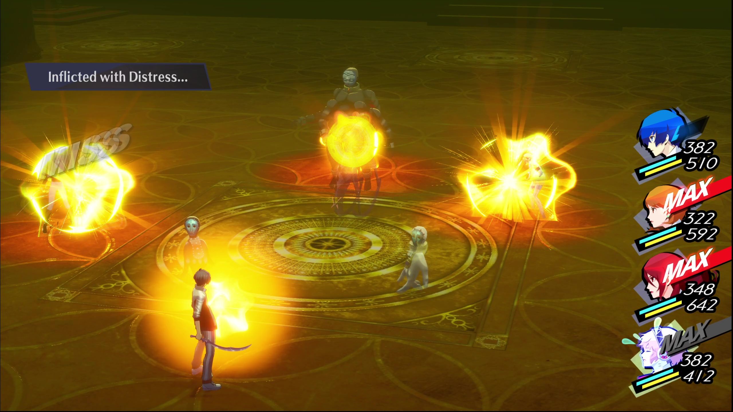 A picture of Persona 3 Reload showing Purging Right Hand using Eerie Sound.