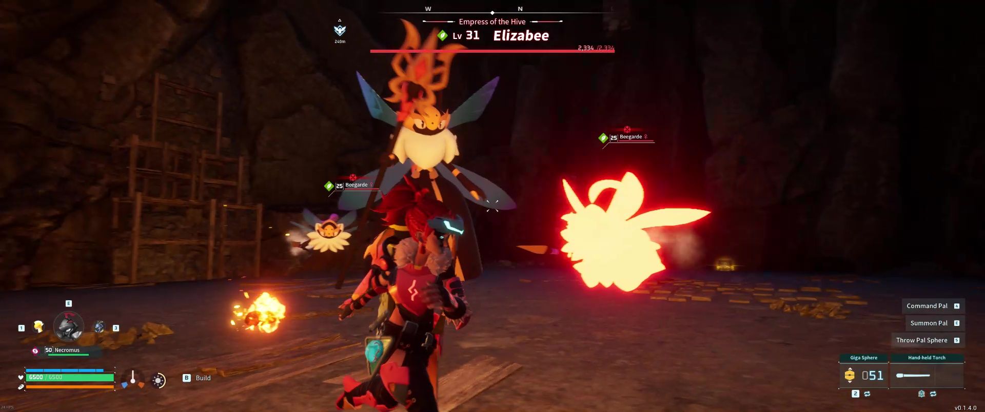 A picture of the Alpha Boss Elizabee Beegardes Blinking from Bee Quiet.