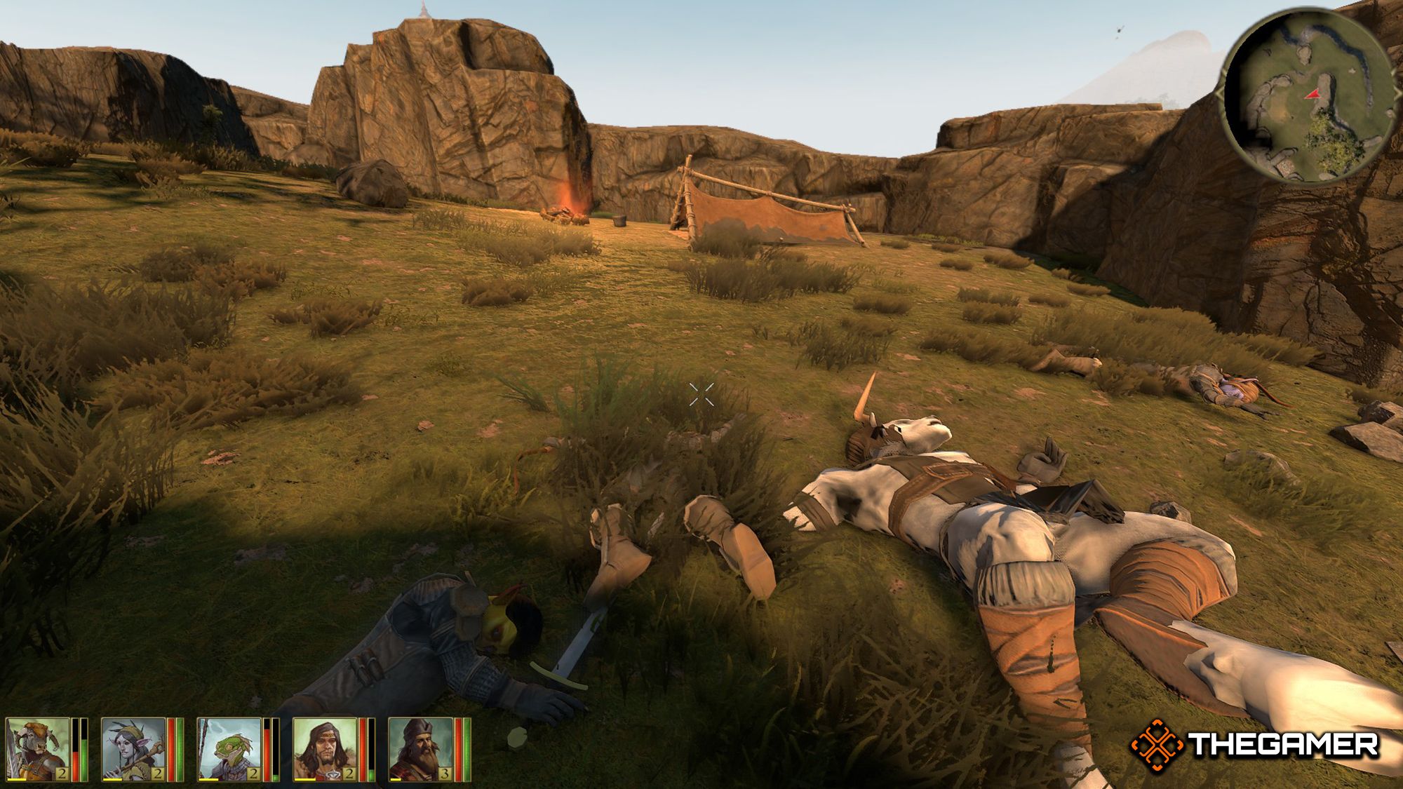 Archaelund - Party In Front of Defeated Bandit Group