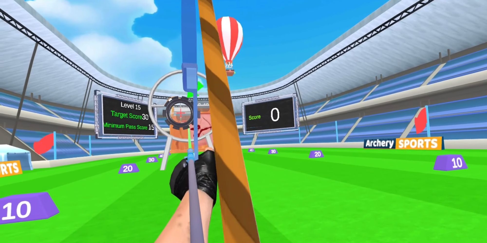 Archery Battle VR: Using A Bows Telescopic Sight To Aim At Targets