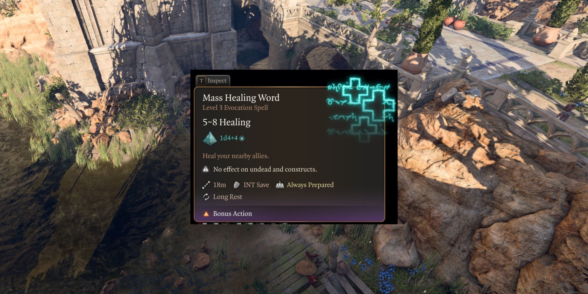 Baldur's Gate 3 Mass Healing Word inspect screen