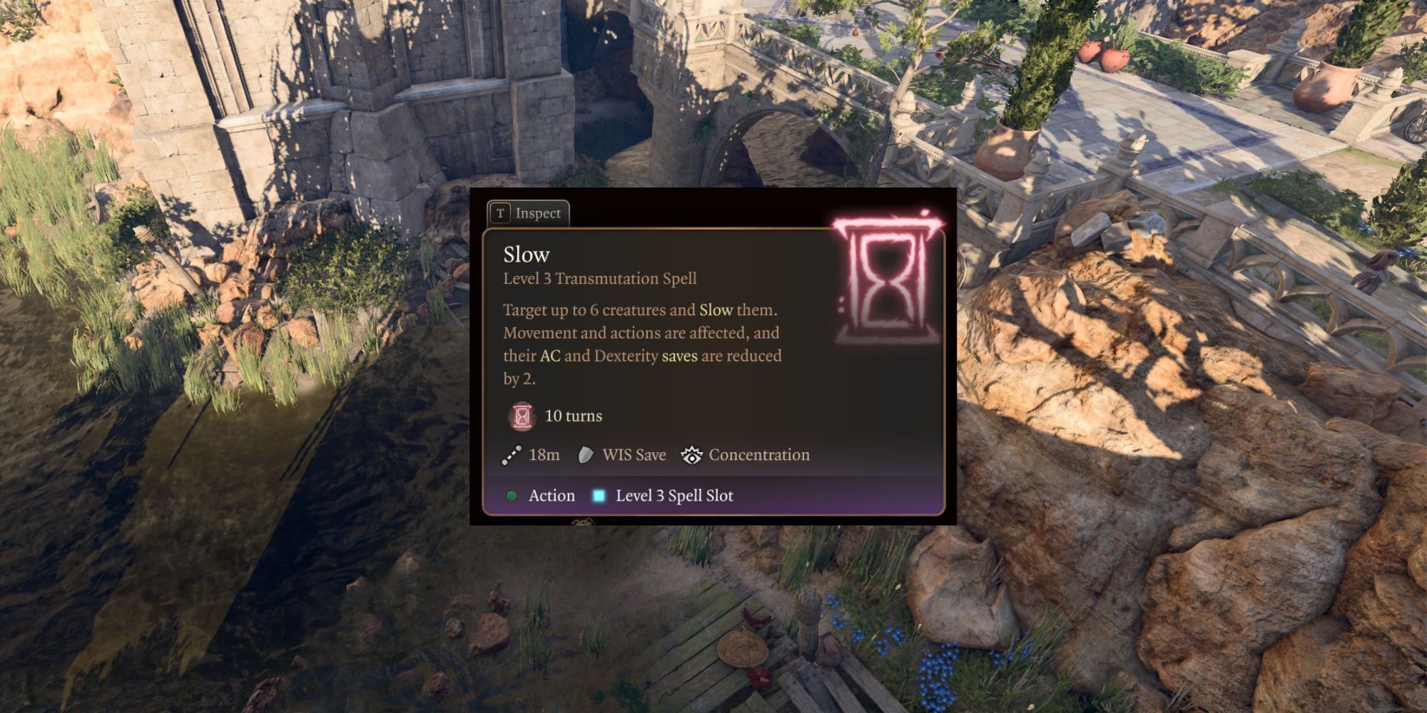 Baldur's Gate 3 Slow inspect screen