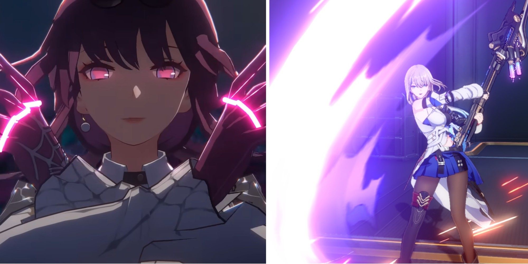 A collage showing two characters from Honkai Impact: Star Trails.