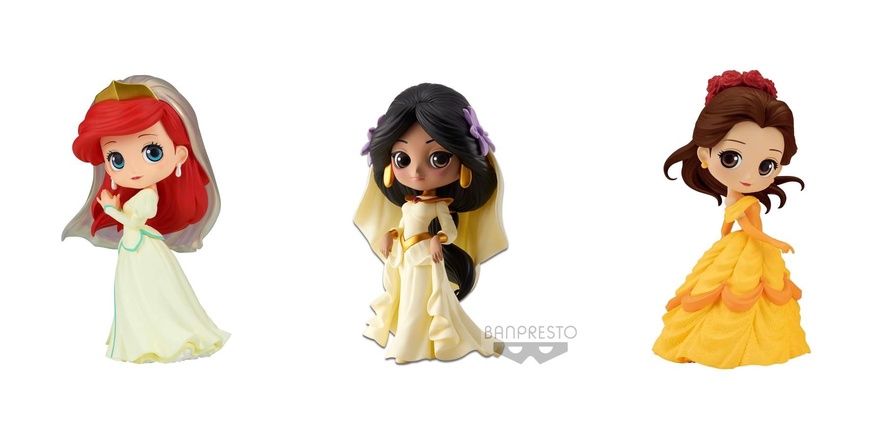 Ariel, Jasmine, and Belle Banpresto Disney Q poskets