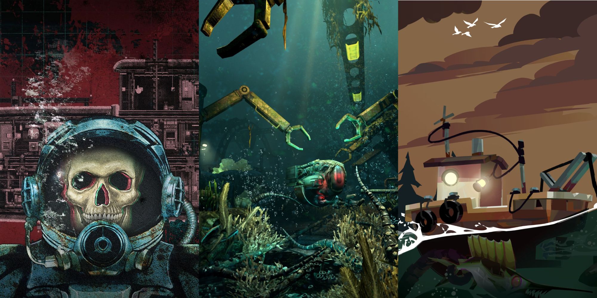 Best Underwater Horror Games Barotrauma Soma Dredge