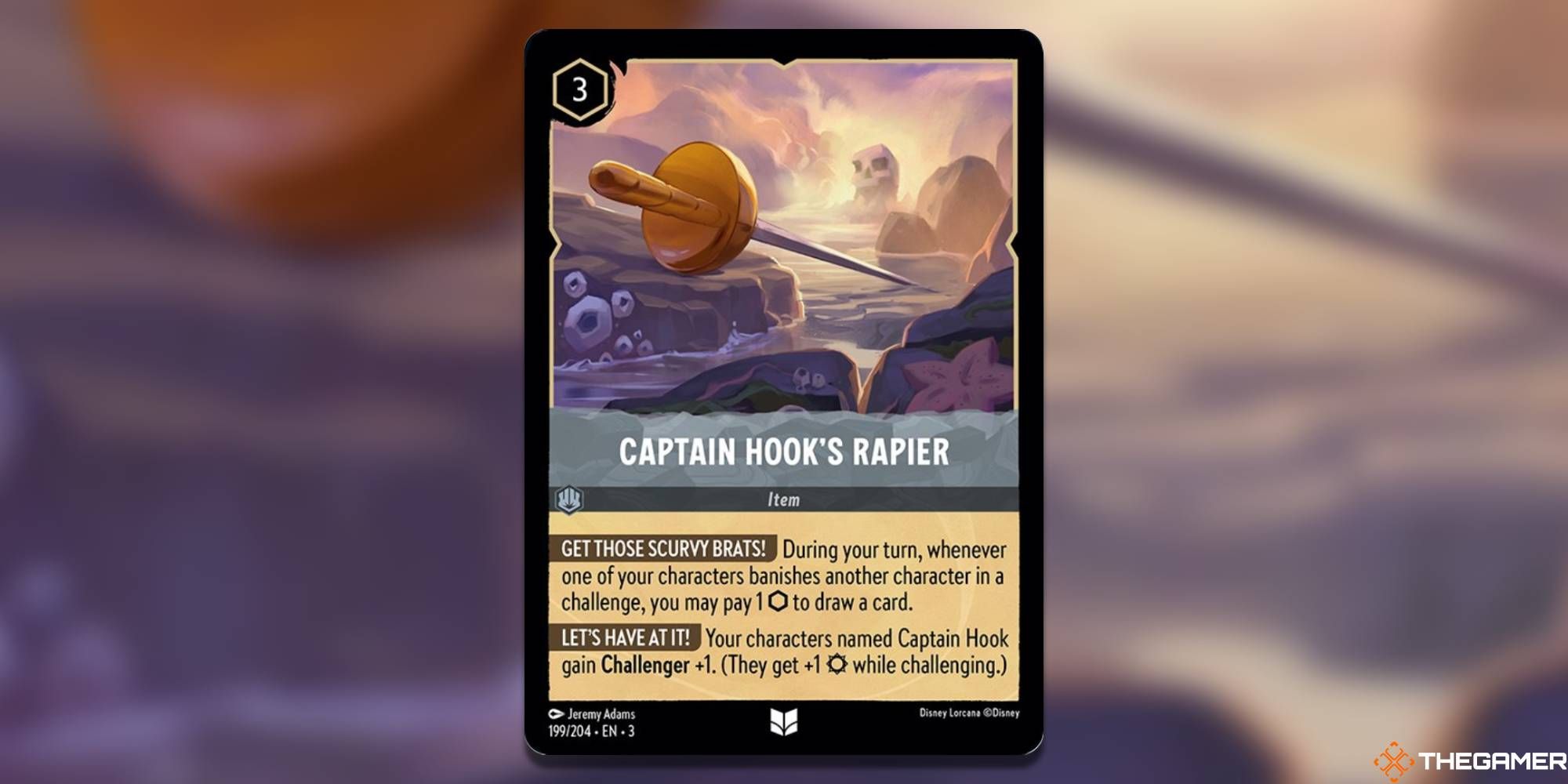 Checklist Steel Lorcana Card - Captain Hook - Disney Lorcana English Cards