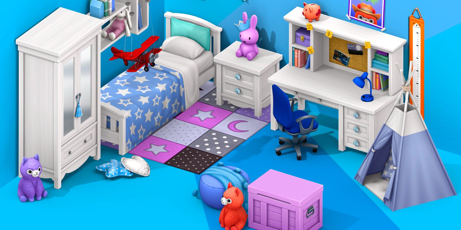 Screenshot showing the different items in the Child Dream CC Pack