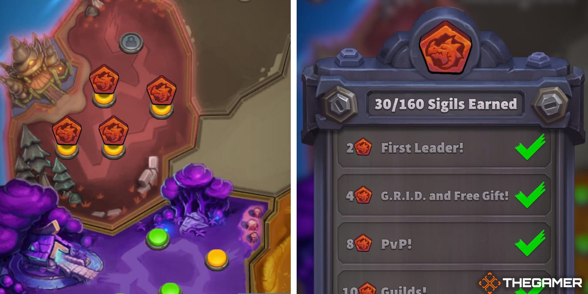 Darkshore Zone Sigils and Sigil Screen In Warcraft Rumble