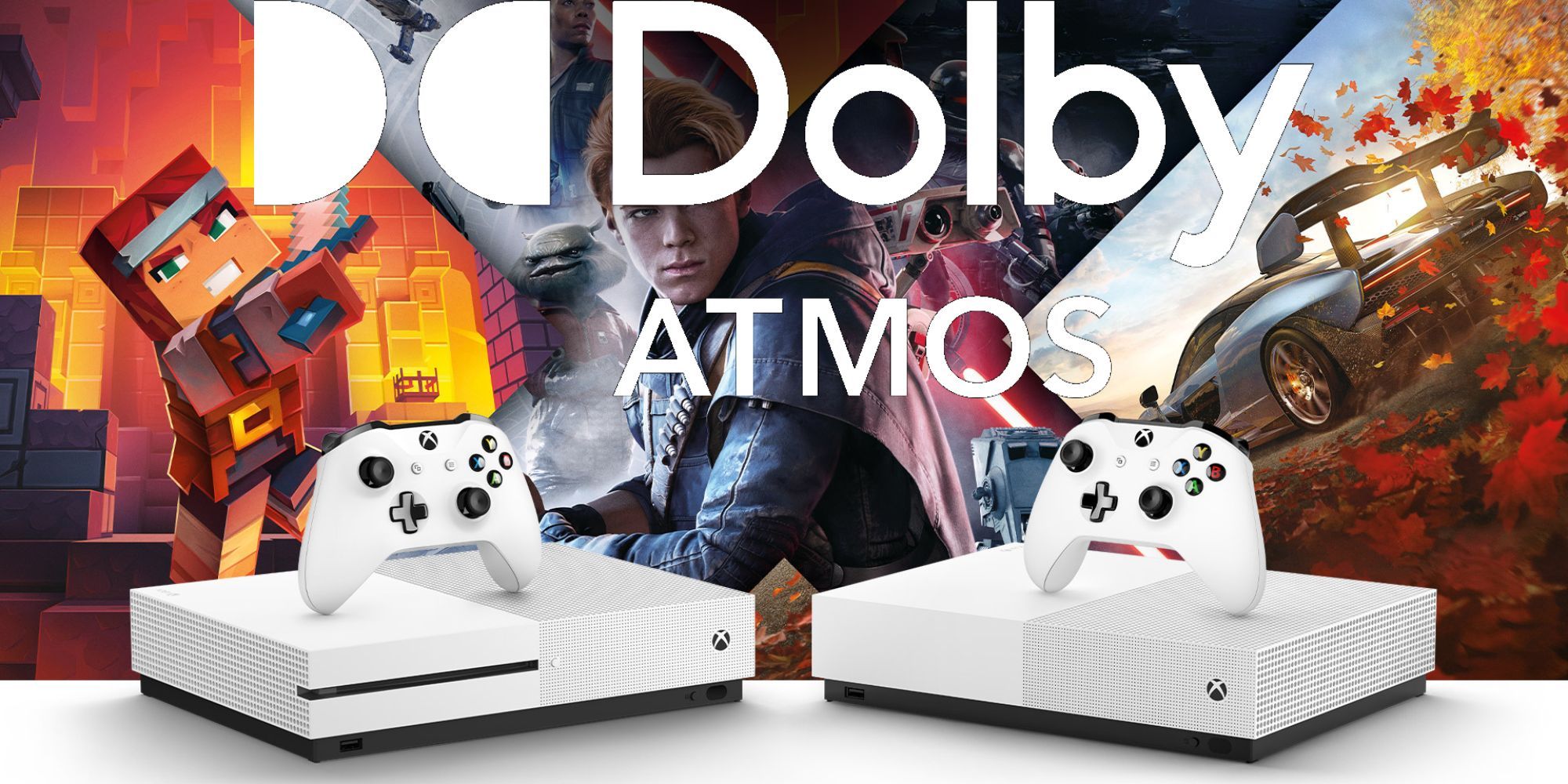 Dolby Atmos Logo White PNG Xbox Series S Minecraft, Forza, Star Wars