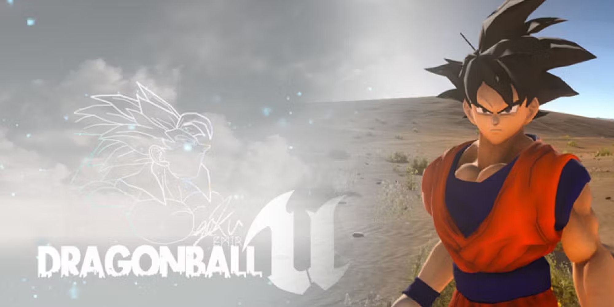 Dragon Ball Unreal Title Showing Goku