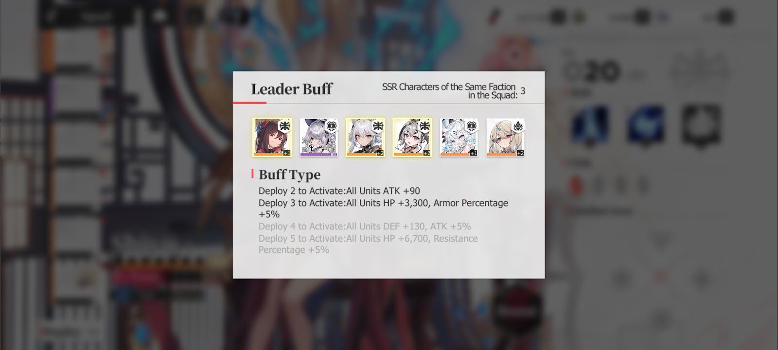 Echocalypse - Leader Buff with three Eastside units on the team