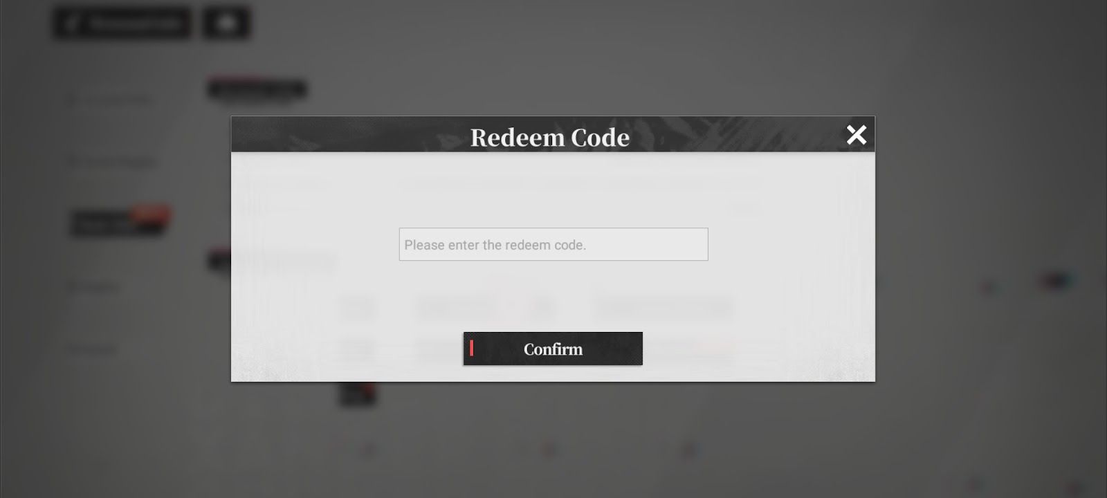 Echocalypse - Redeem Code page