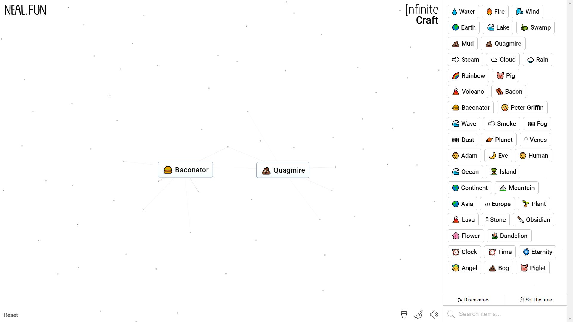 Infinite Craft, Quagmire and Baconator