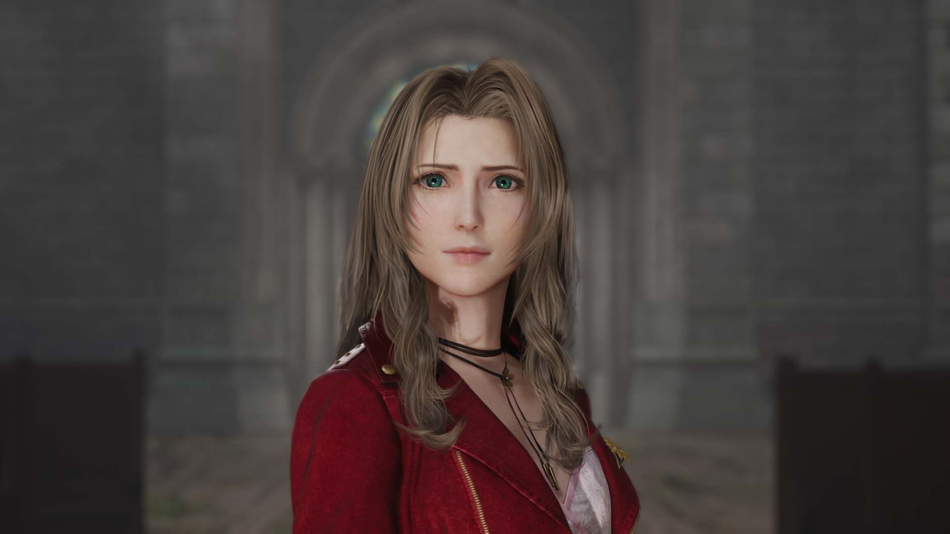 Aerith in Rebirth with her hair down