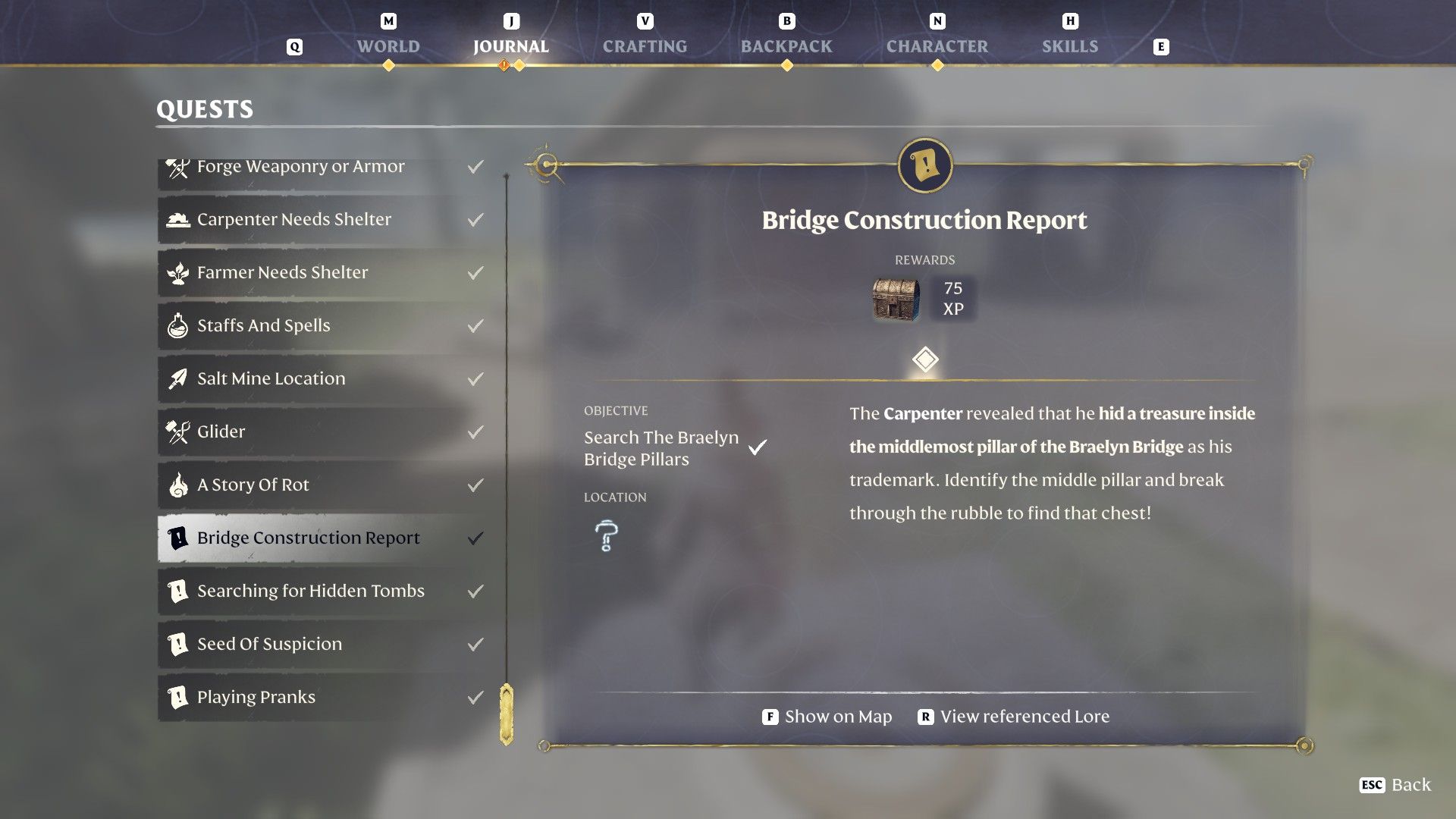 How To Complete Bridge Construction Report In Enshrouded