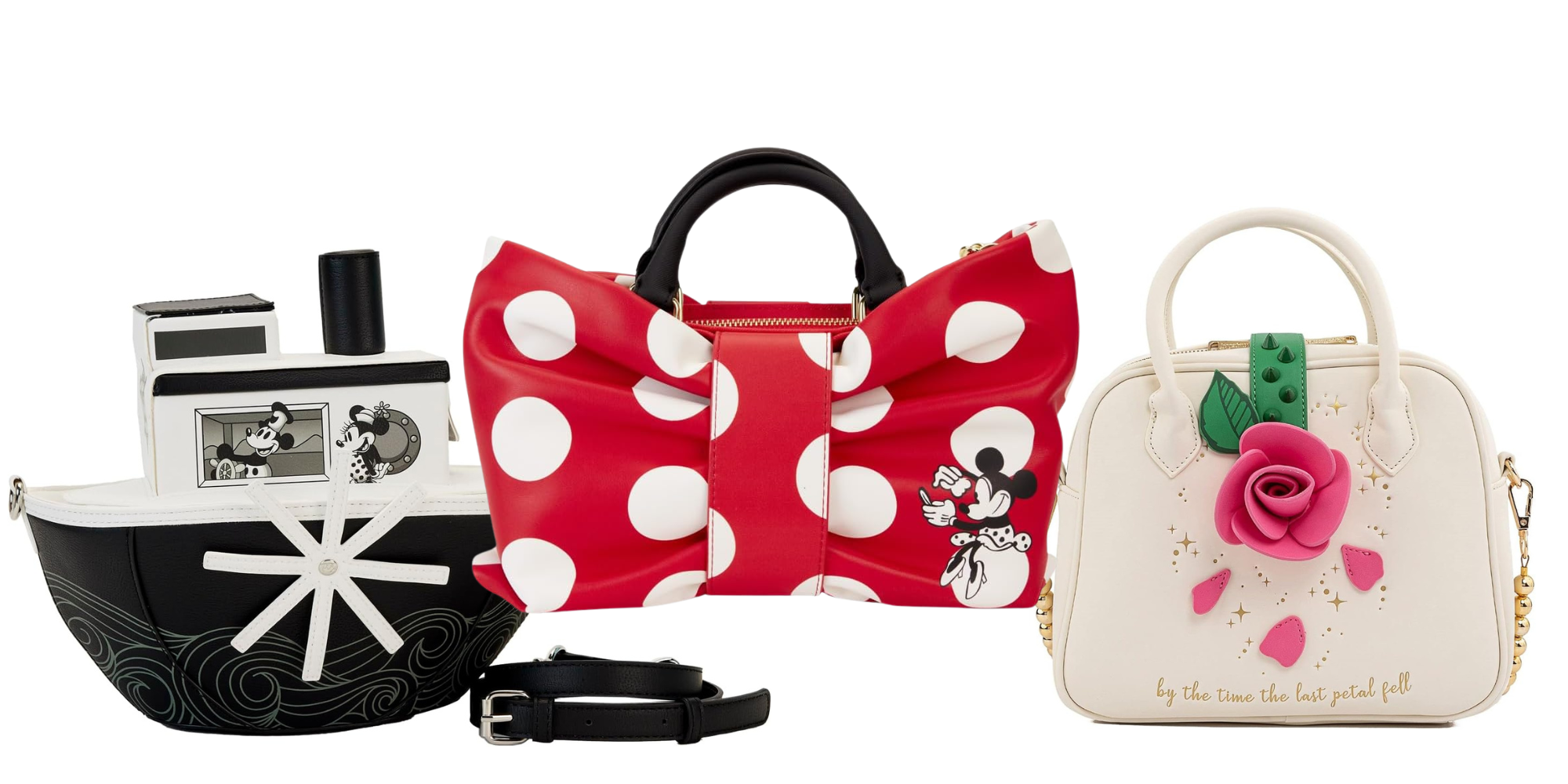 Loungefly Minnie Mouse Pink Polka Dot Embossed Bag Review - YouTube