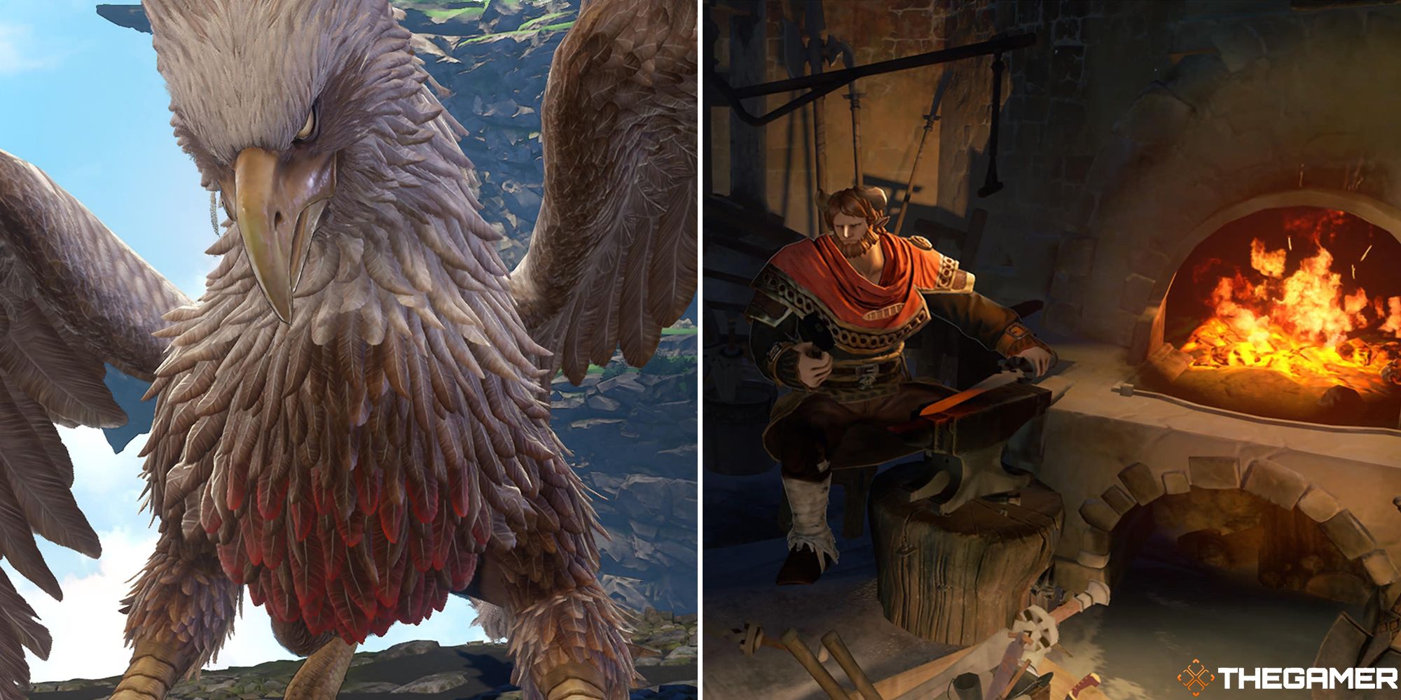 griffin in the roost and reign quest and the blacksmith split
