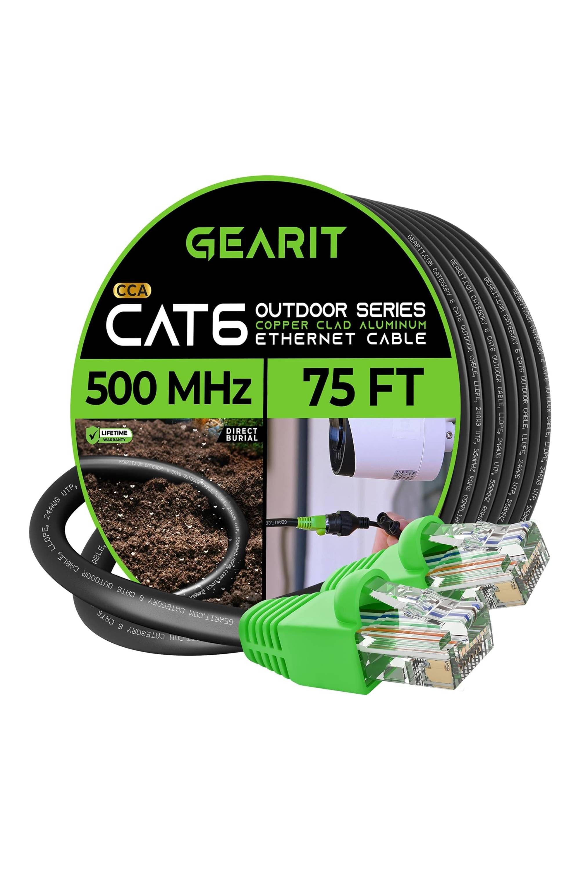 GearIT 75ft RJ45 Cat 6 Outdoor Ethernet Cable