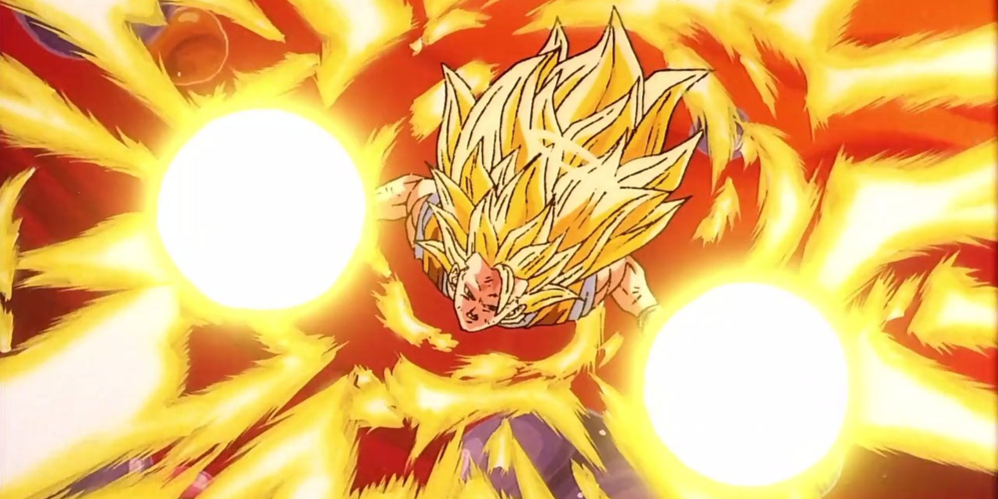 Goku using Super Twin Dragon Fists against Janemba.