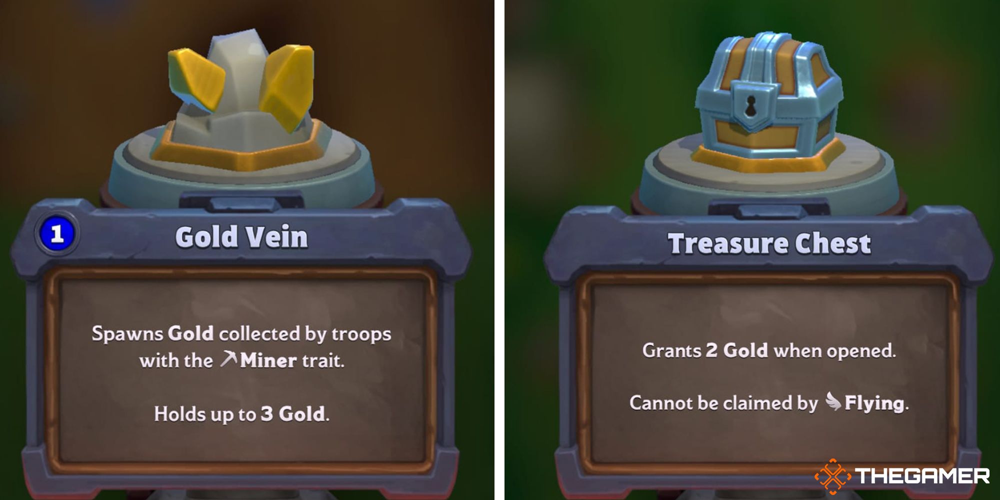 Gold Vein On The Left And Treasure Chest On The Right Side