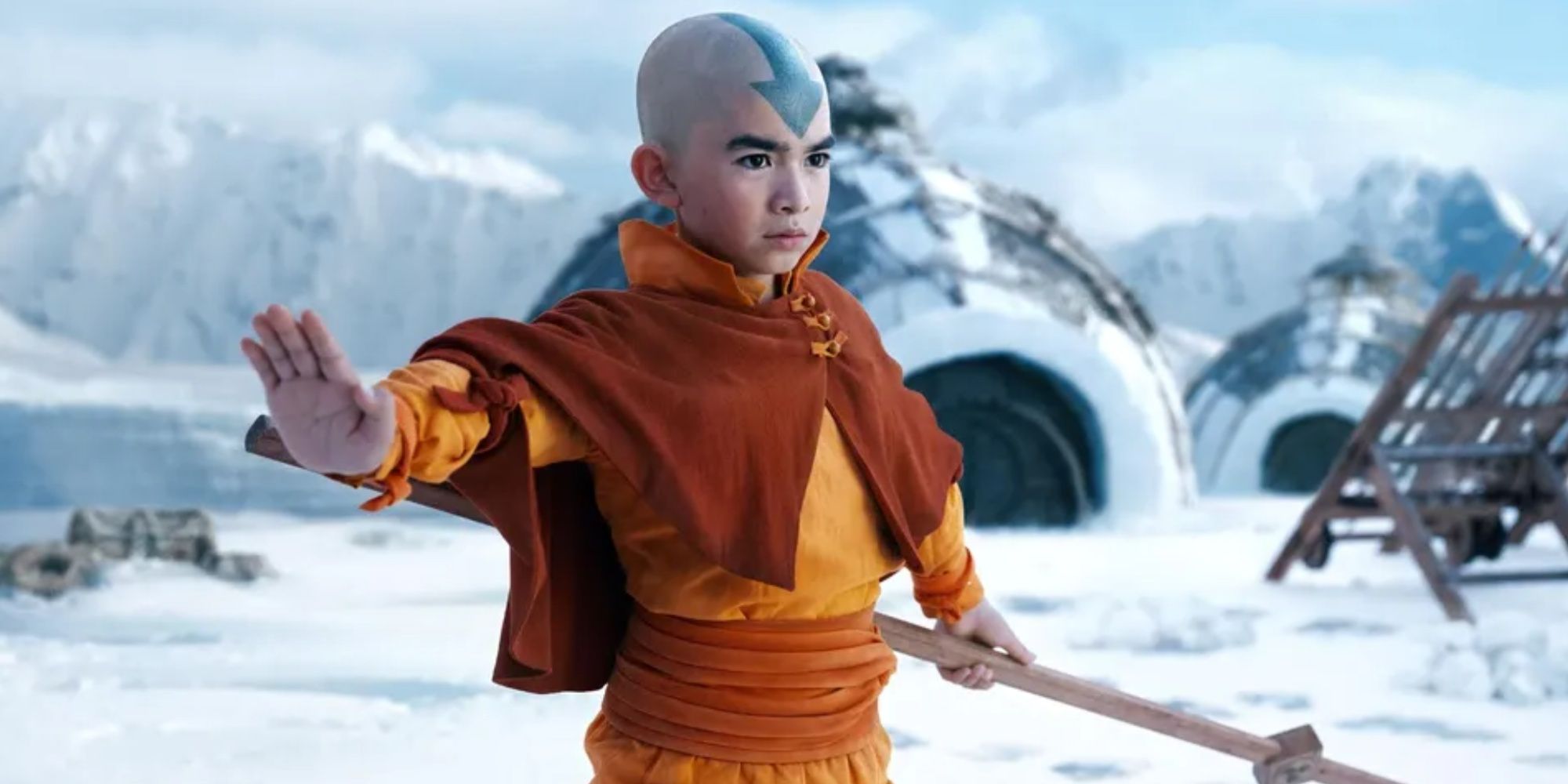 Gordon Cormier as Aang netflix the last airbender