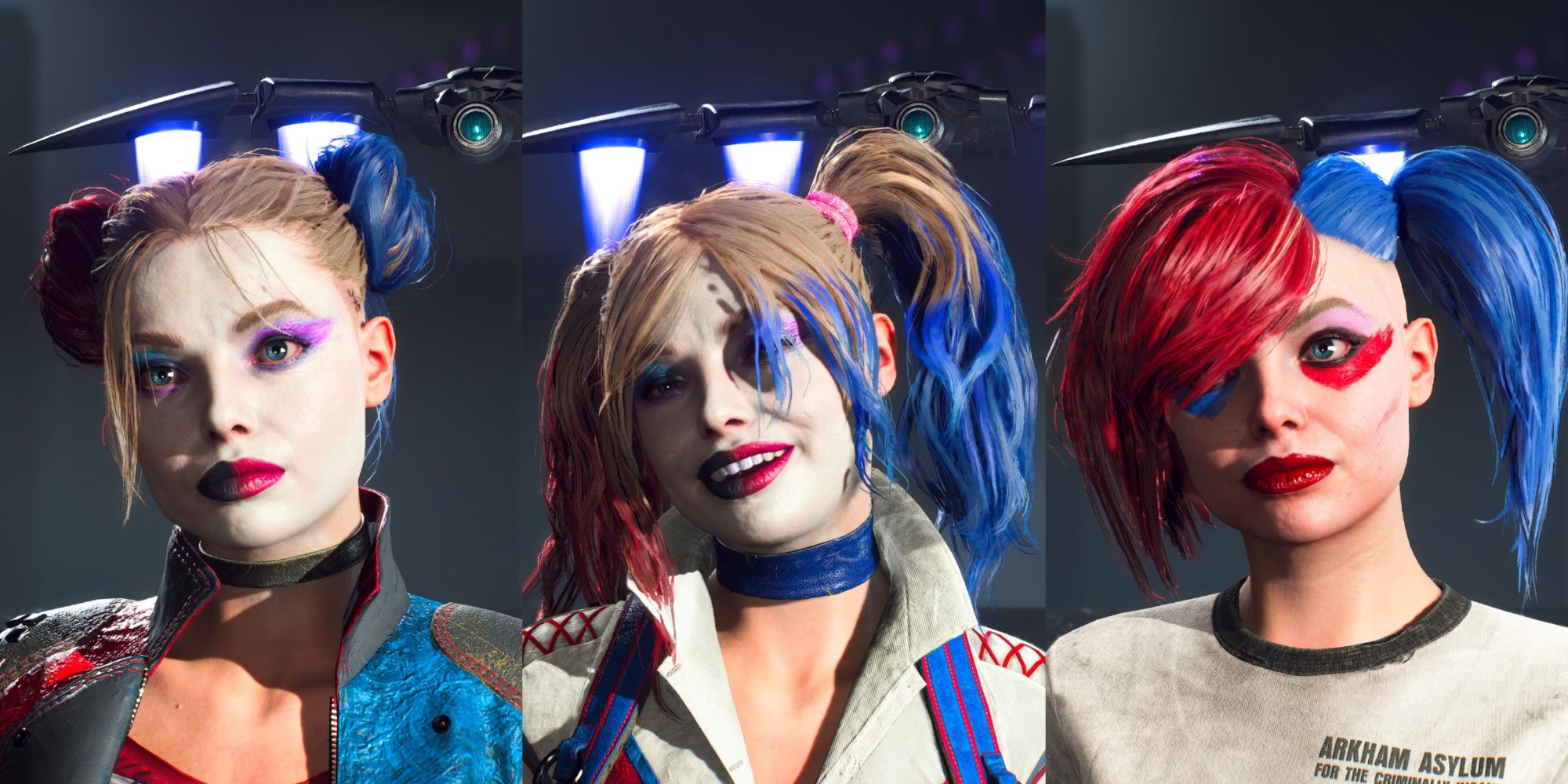 Different hairstyles for Harley Quinn in Suicide Squad: Kill The Justice League