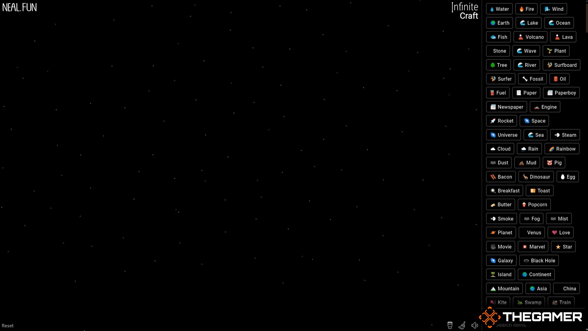 Infinite Craft - Playing On Dark Mode Enabled