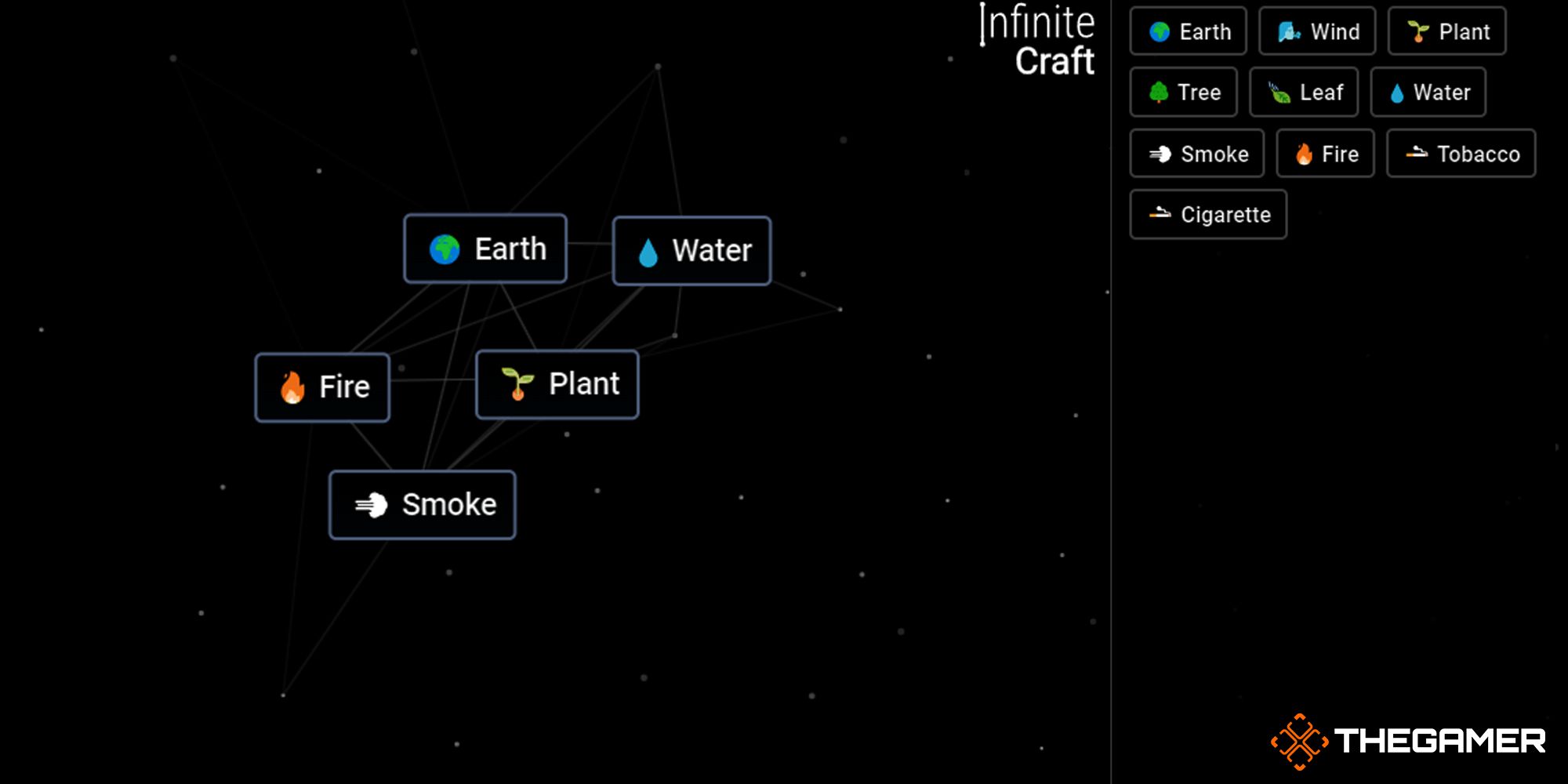 Infinite Craft - Wind And Plant Creates Smoke