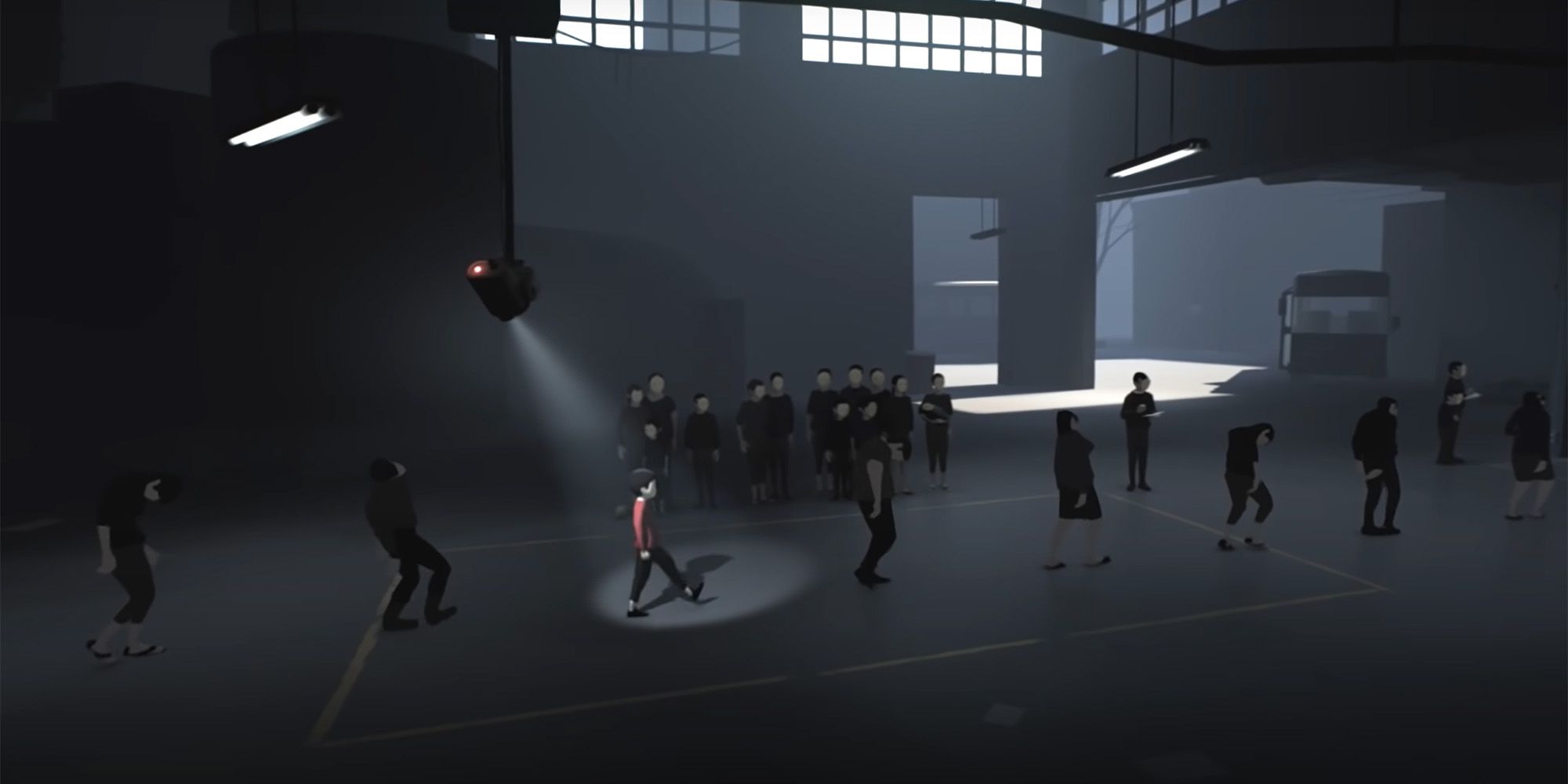 A boy joins a line of mindless zombies in Inside
