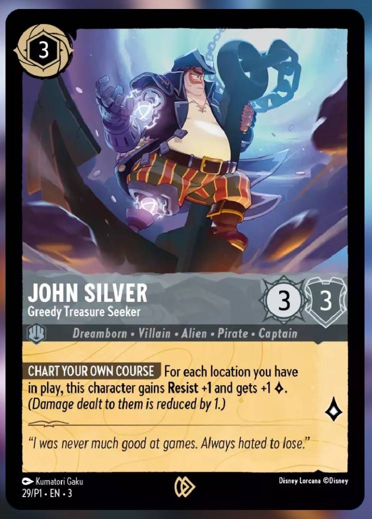 John Silver greedy treasure seeker lorcana
