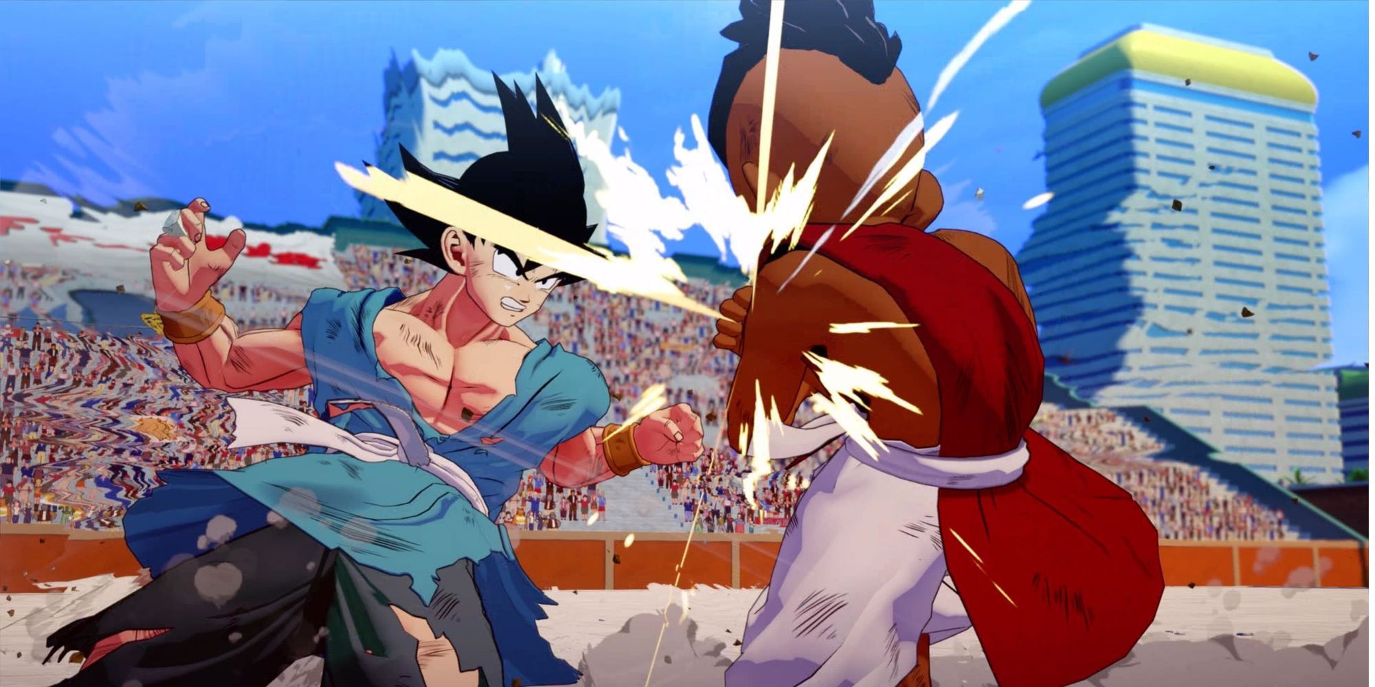 Goku vs Uub in Dragon Ball Z: Kakarot.
