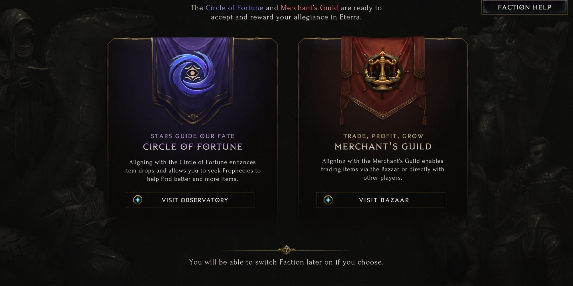 Last Epoch Circle Of Fortune Or Merchant&rsquo;s Guild Selection