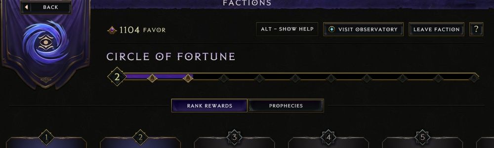 Last Epoch Circle Of Fortune Reputation