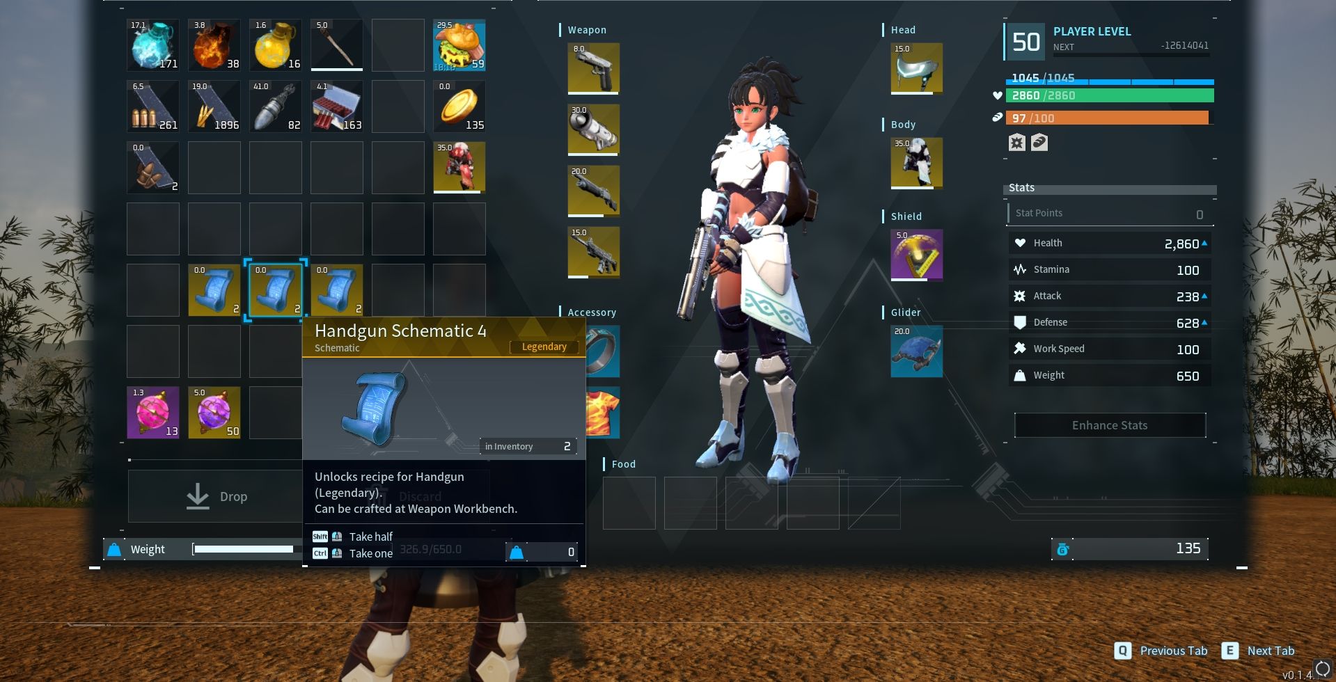 Legendary Handgun Schematic showcased in Palworld