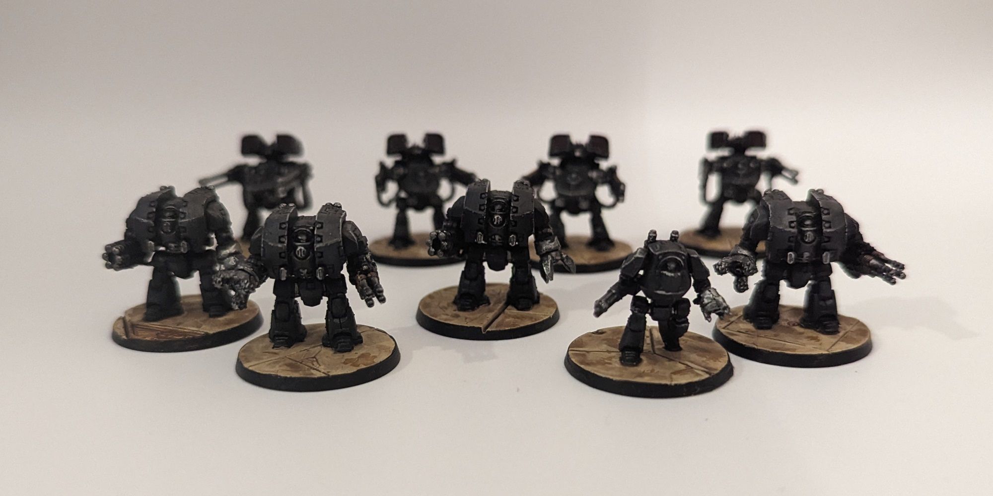 legions imperialis legiones astartes support iron hands dreadnoughts in formation
