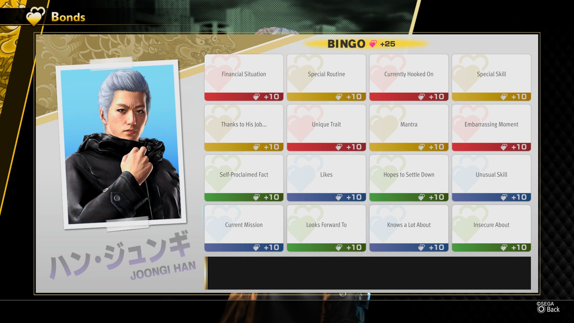 How To Max Out Joongi's Bond Bingo Card In Like A Dragon: Infinite Wealth