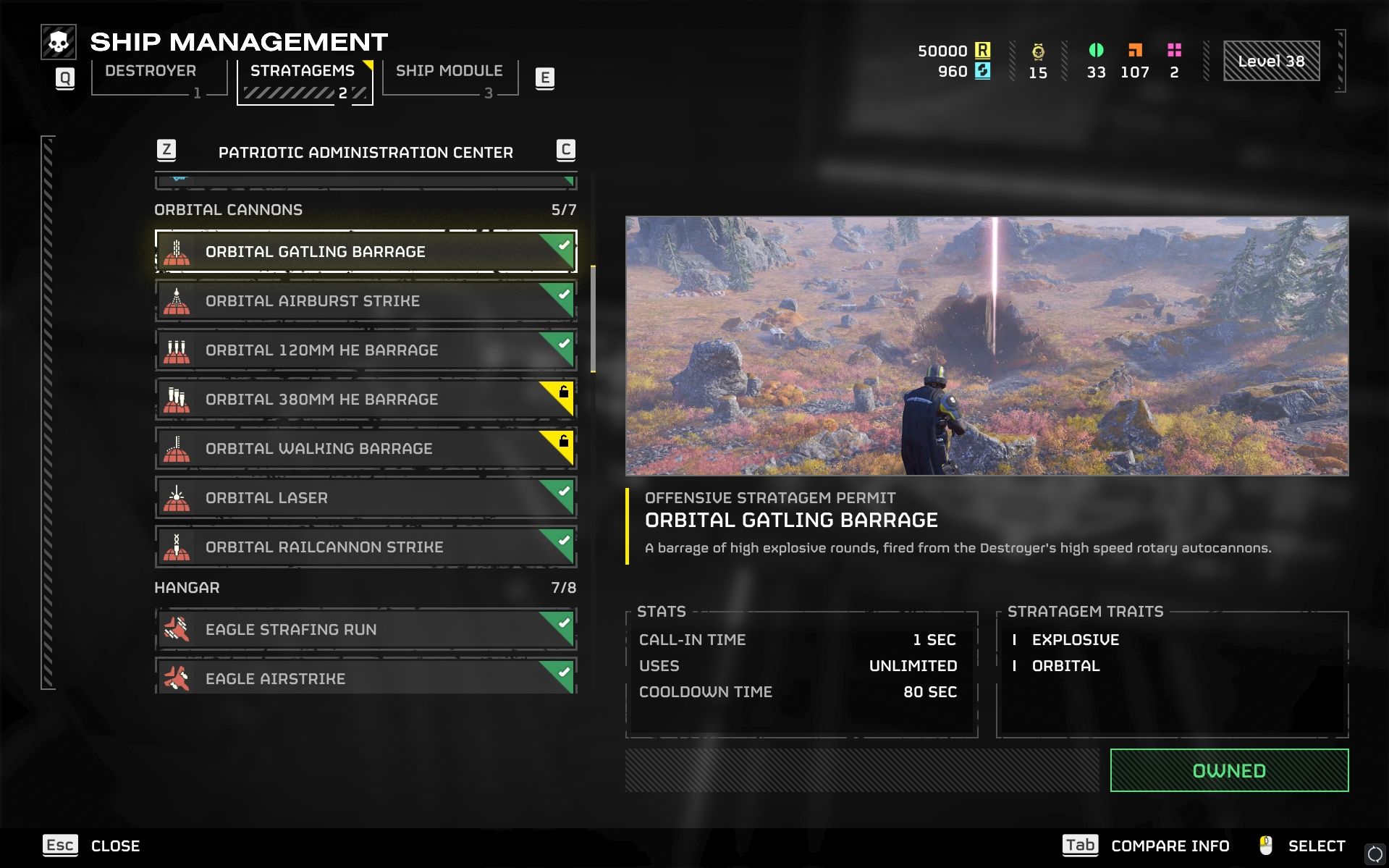 List of Orbital Cannons in Helldivers 2