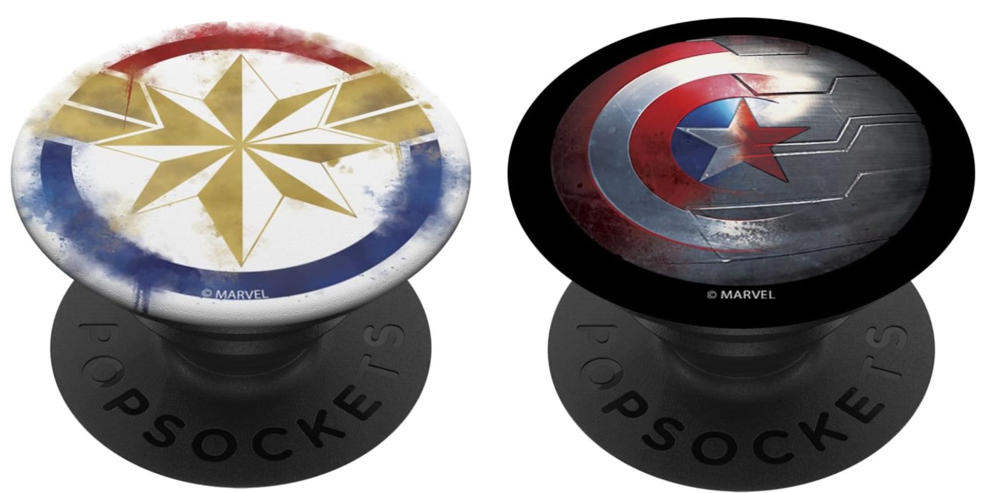 Marvel PopSockets Featured Split Image Captain Marvel and Captain America