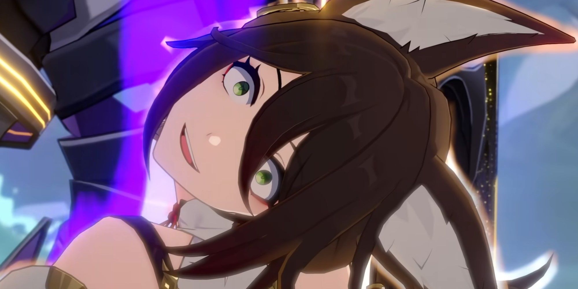 Tingyun looks back with an insane look in her eyes in Honkai Star Rail.