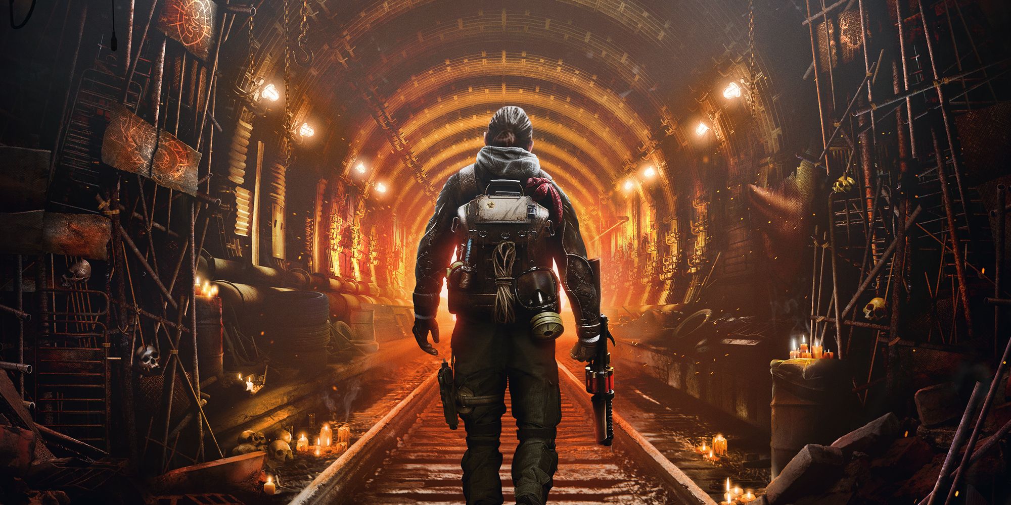 Metro Awakening protagonist entering a brightly lit tunnel