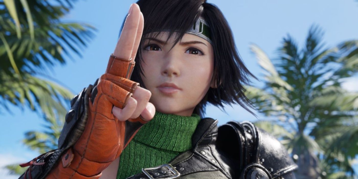 yuffie holding her fingers up in final fantasy 7 rebirth