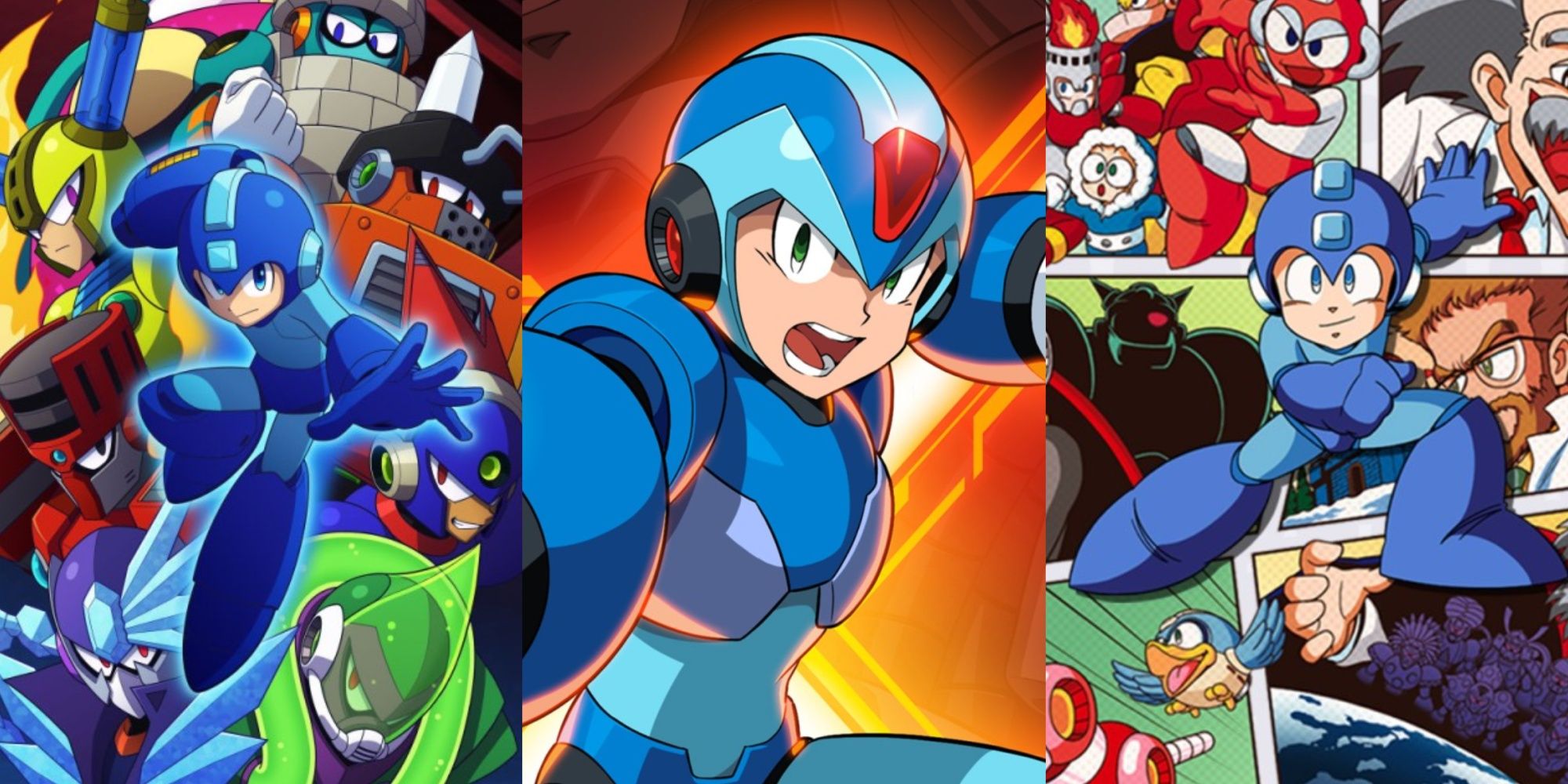 mega man 11, legacy x collection 2, and legacy collection cover art