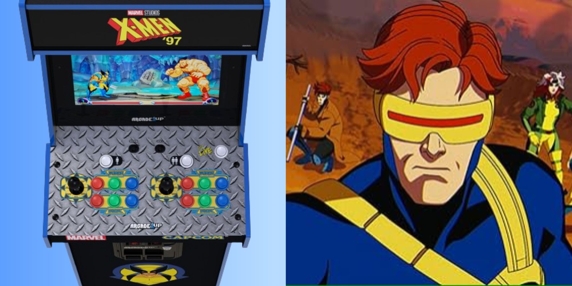 x-men '97 arcade1up machine, and cyclops in x-men '97
