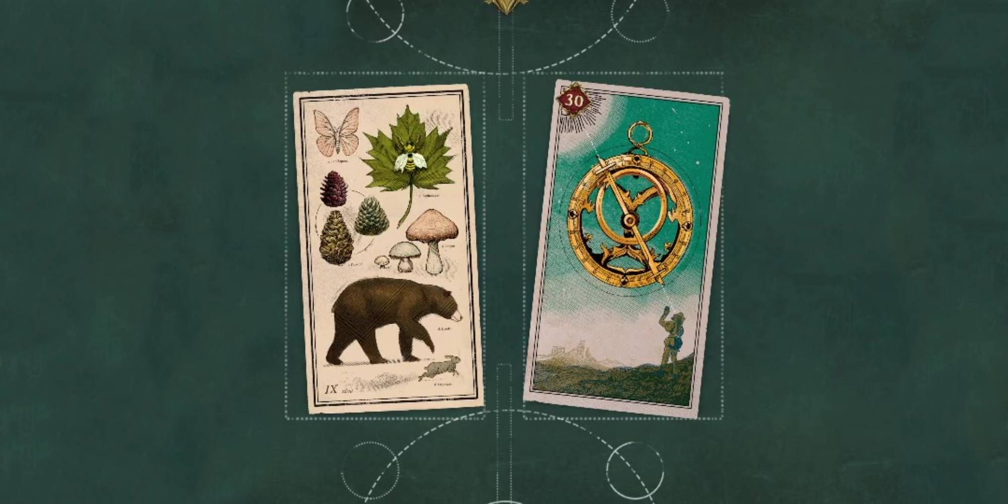 Nightingale a Forest Biome Card and an Astrolabe Major Realm Card