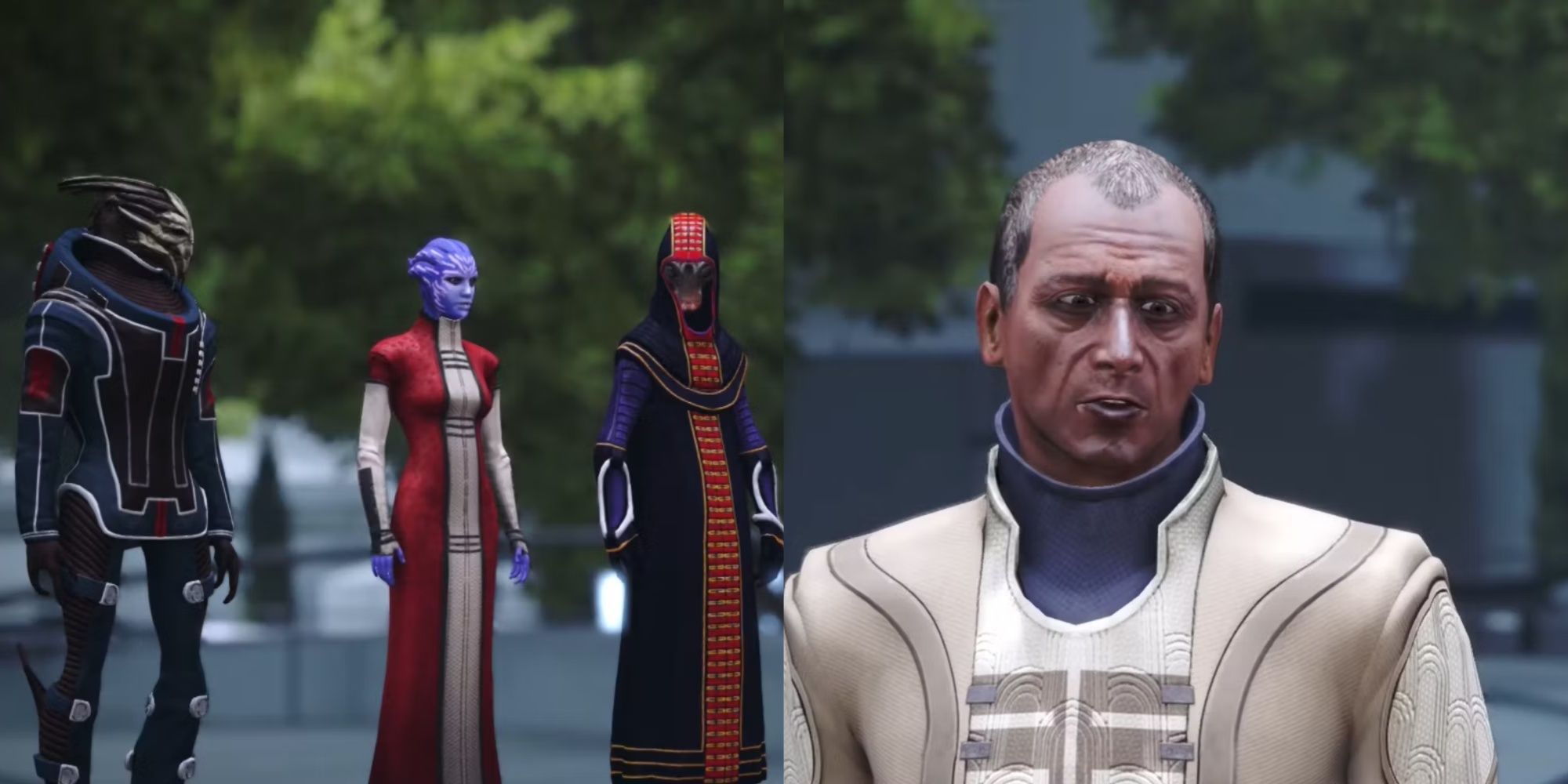 Original Mass Effect Endings Split Image Of Council and Udina
