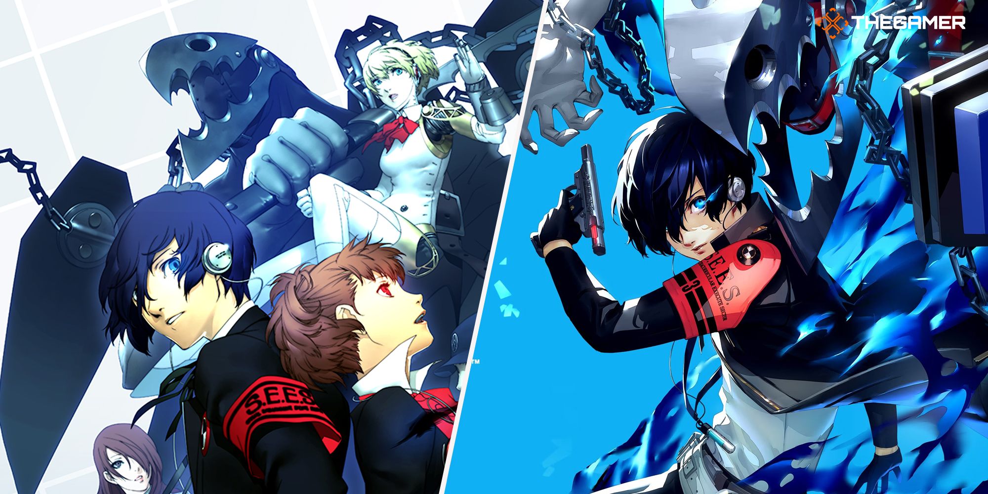 combined images of Persona 3 Portable and Persona 3 Reload cover art