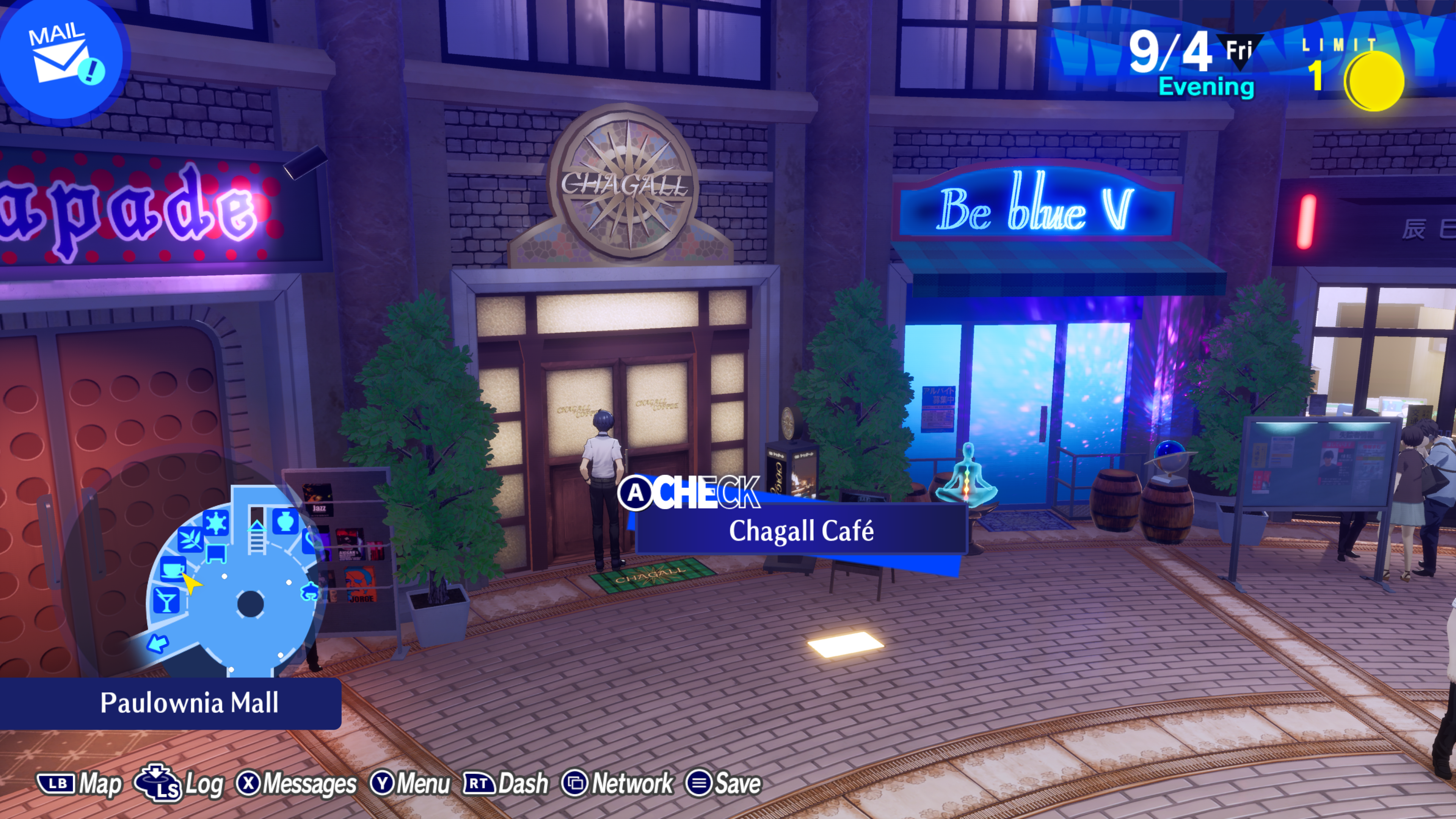 Chagall Cafe at Paulownia Mall in Persona 3 Reload