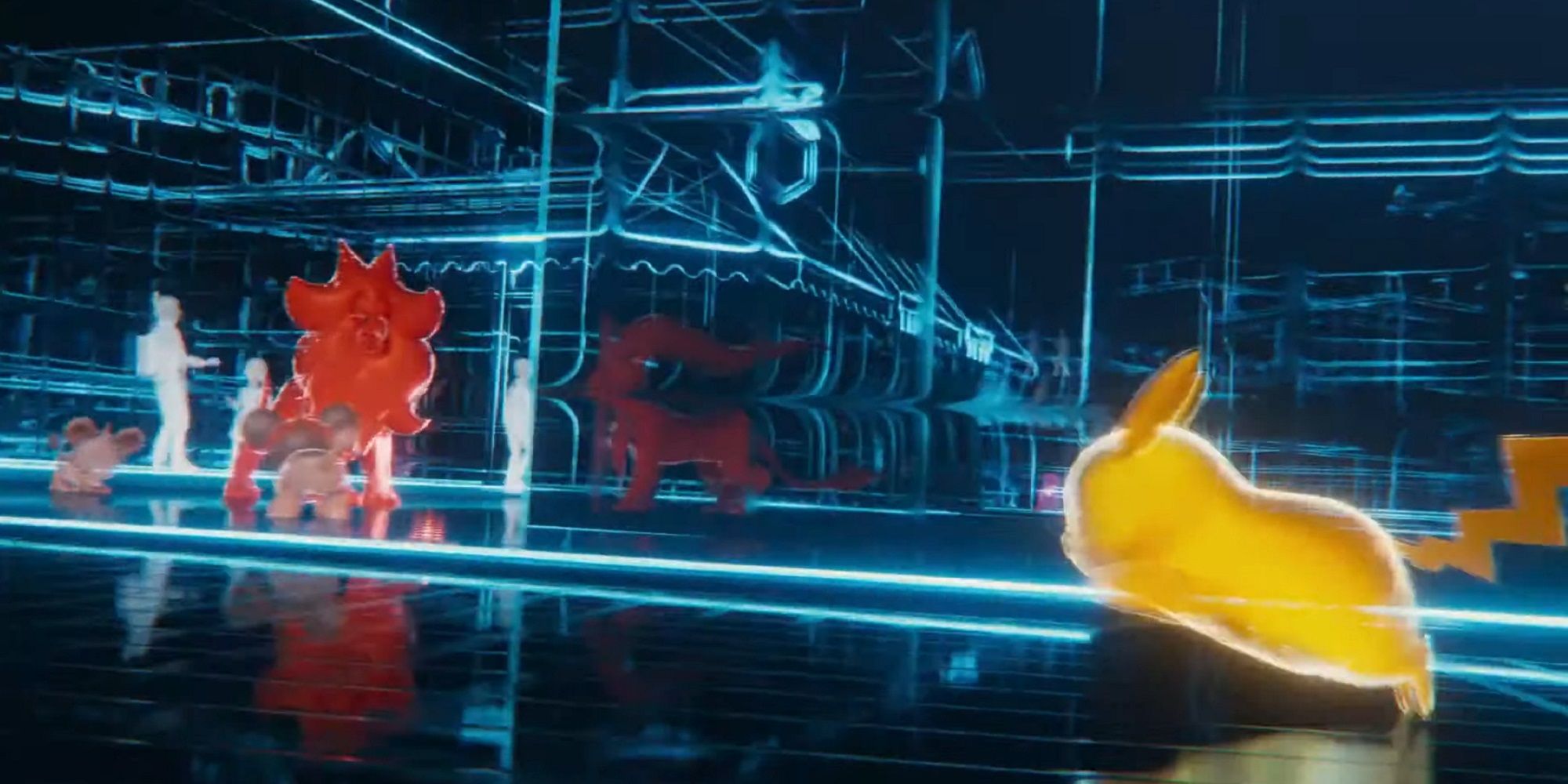 Pikachu runs past Pyroar in the Pokemon Legends ZA trailer.